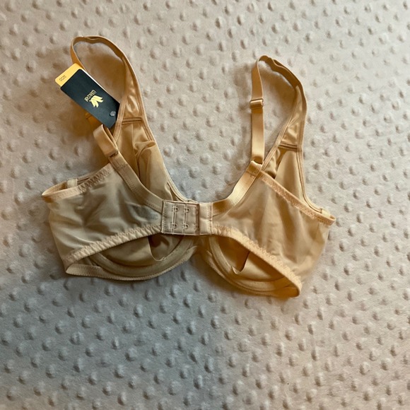 Wacoal 32DD Beige Full Figure Lace Trim Full Coverage Bra New With Tags - Picture 3 of 4